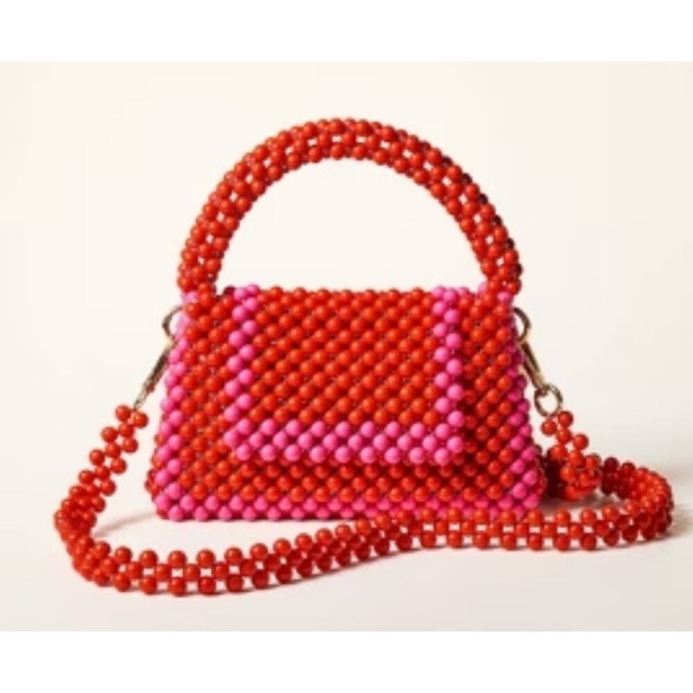 Kate Spade New York x Target‎ Colorblock Beaded Crossbody Purse Red Valentines